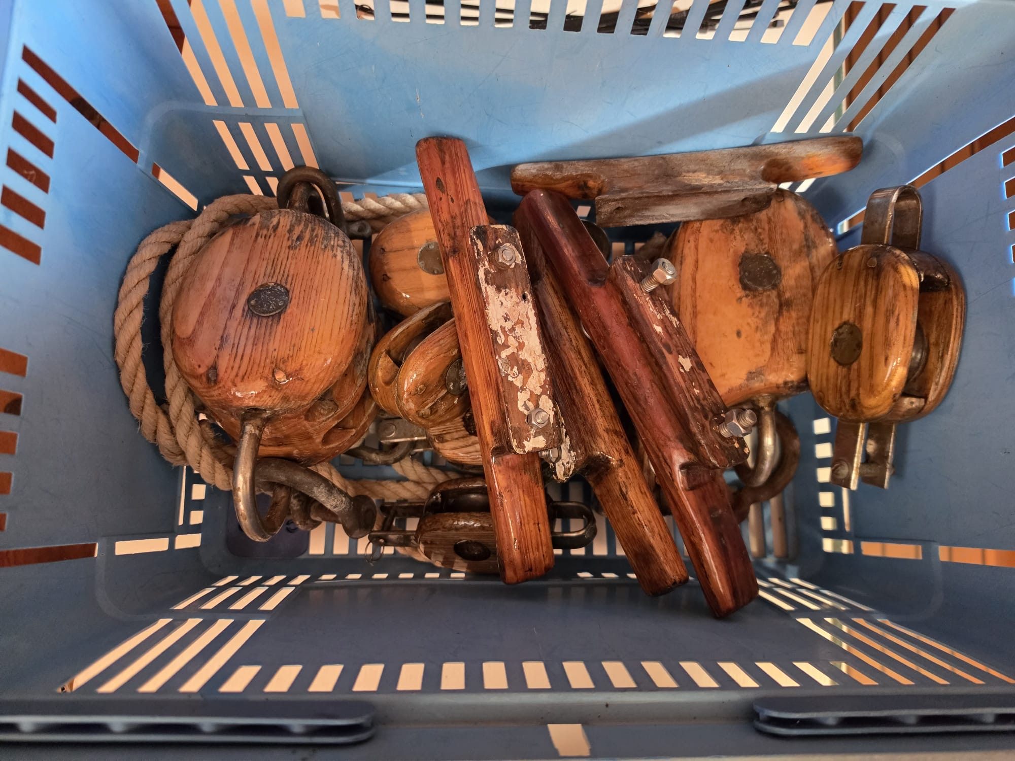Houten blokken voor restauratie